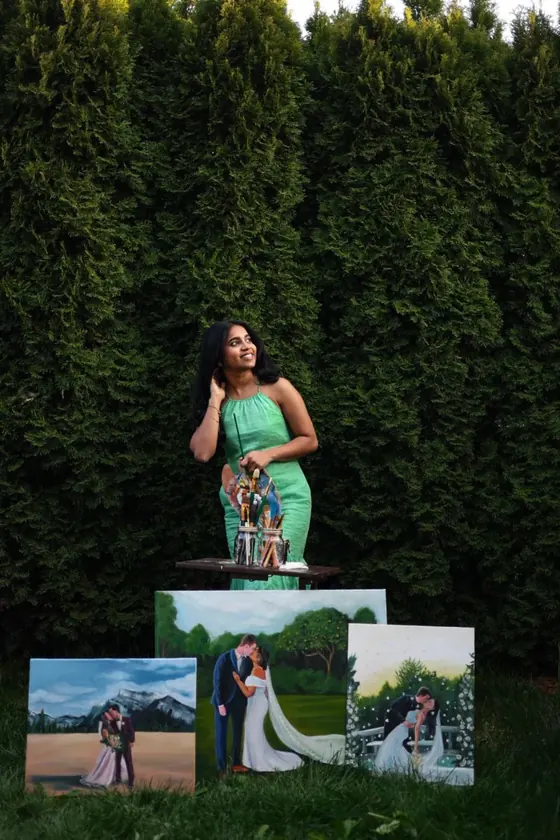 A selection of wedding paintings by Arthana